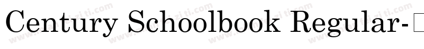 Century Schoolbook Regular字体转换